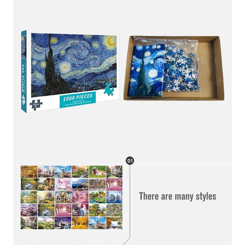 PROMO JIGSAW PUZZLE 1000PCS PAPER PUZZLE / PUZZLE JIGSAW 1000 PCS JIGSAW PUZZLE 1000 PCS LUKISAN