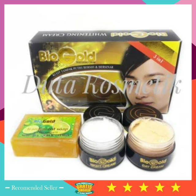 ⭐⭐⭐⭐⭐Termurah Gratis Ongkir Bisa COD - CREAM BIO GOLD PAKET / CRIM PEMUTIH BIOGOLD 3in1