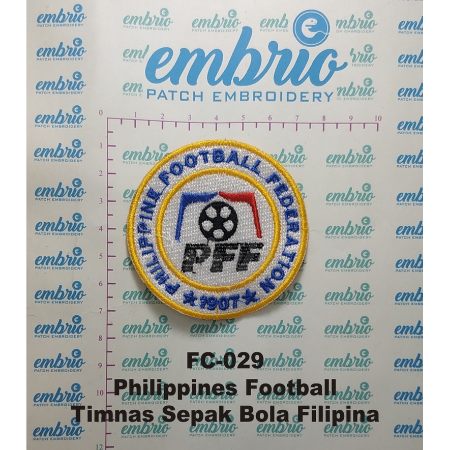 Bordir Patches Jogja FC-029 Patch Philippines Football Bordir Logo Jersey Timnas Sepak Bola Filipina