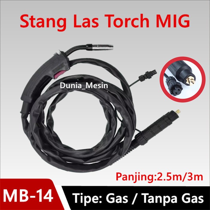MB14 Torch MIG CO2 MB 14 Stang Las  AK Welding Torch 2.5M 3M MB14 MB-14