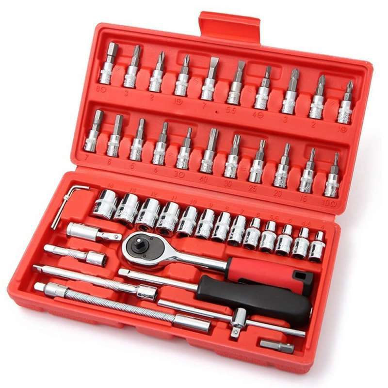 (DAS) Kunci Sok Socket Tools  Set 46 Pcs / Socket Wrench Set
