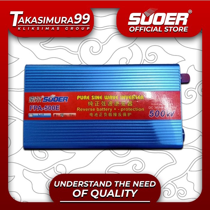 SUOER Power Inverter PSW FPA-500A 12V
