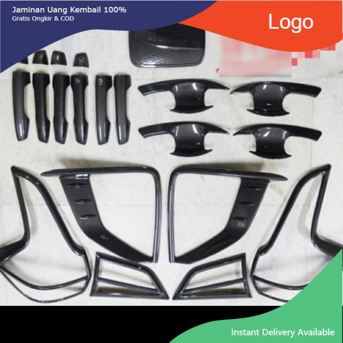 Mitsubishi Xpander paket garnish outer handle tank cover carbon glossy Aksesoris mobil