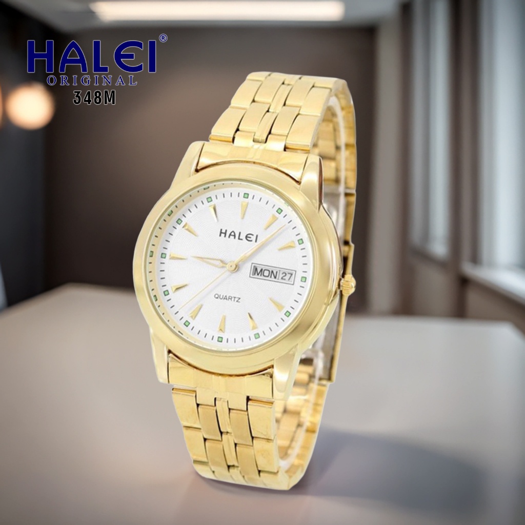 HALEI.ID 348M Day Date - Jam Tangan Original Tahan Air Garansi 1 Tahun