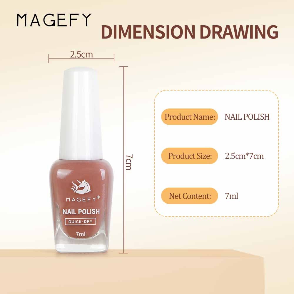 MAGEFY Glitter Kutek Cat Kuku Nail Polish Shimmer Tahan Lama Tahan Air Warna  Sparking Manicure 7ml 8010