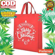 

Goodiebag Natal Spoundbond 30x40x10 Gratis Custom Nama dan Desain plus perekat/souvenir natal/Tas Natal/souvenir Natal murah// KOSTUM NATAL / POHON NATAL / AKSESORIS NATAL / HARI NATAL