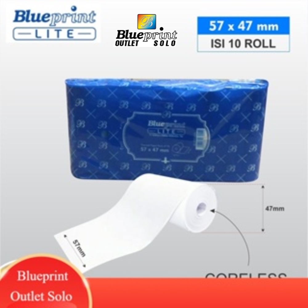 

Blueprint Lite Paper Thermal EDC 57 mm × 47 mm 1pack Kertas Struk Nota Karcis PPOB Blueprint Outlet Solo