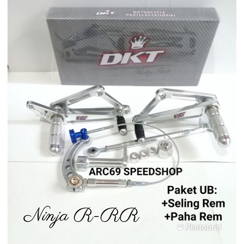 Paket Footstep Underbone DKT + Striker Non Disc / Non Cakram Belakang + Kawat Seling & Paha Rem Ninj