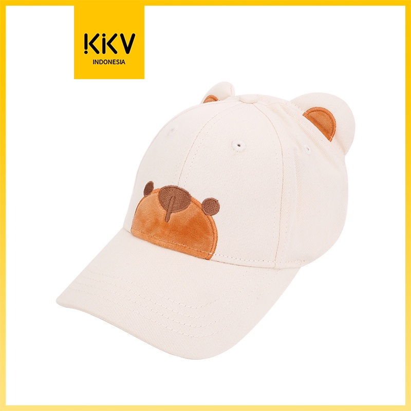 KKV Dylee&amp;Lylee Topi Anak Beruang Kecil Warna Putih  Lucu dan Nyaman