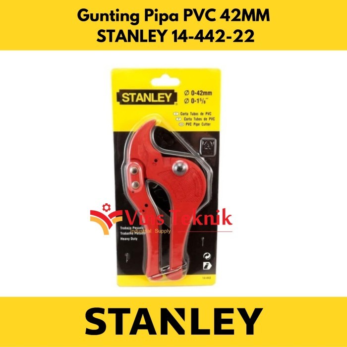 

GUNTING POTONG PIPA PVC STANLEY PVC PIPE CUTTER STANLEY 14-442-22
