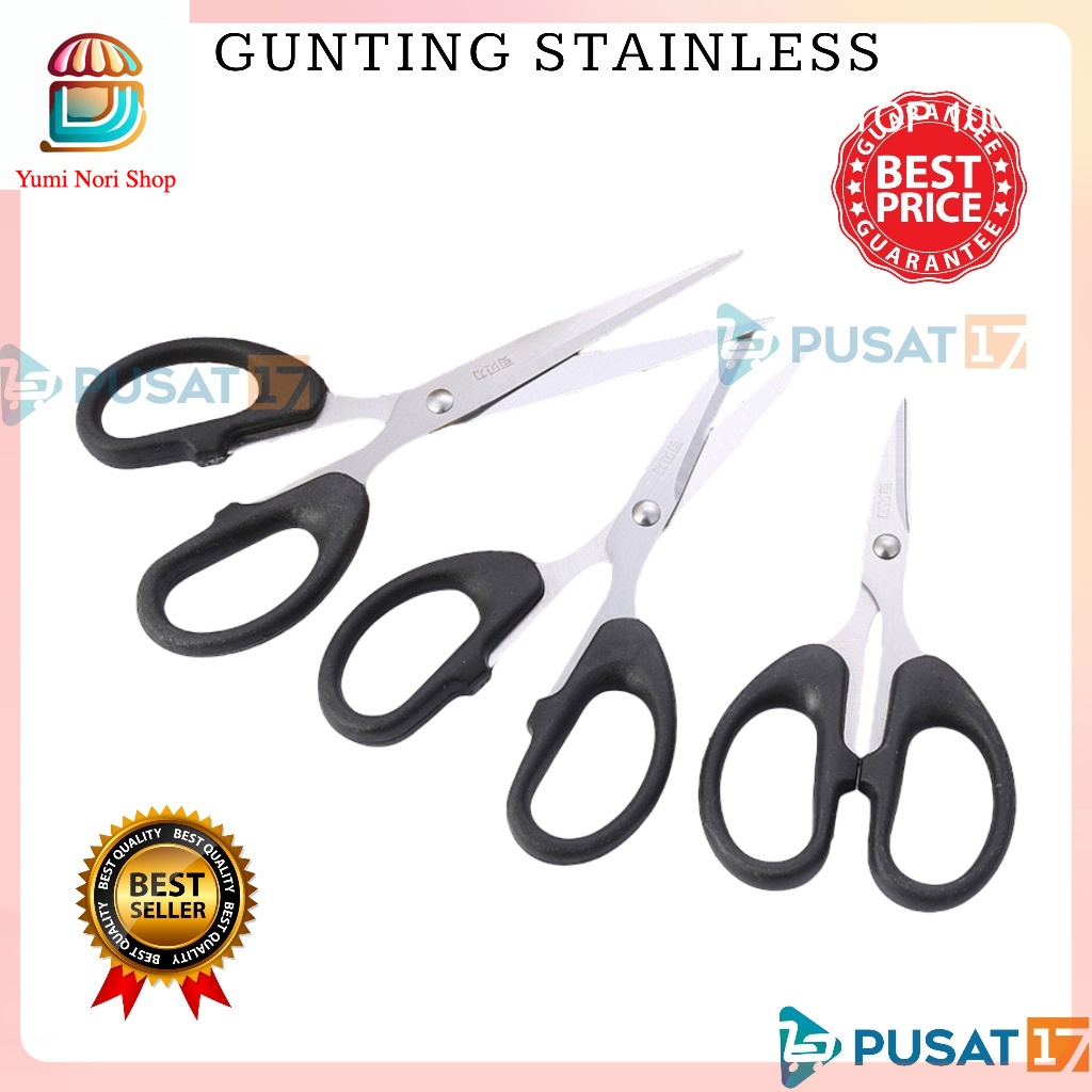 

Yumi Nori Shop GUNTING STAINLESS TAJAM SERBAGUNA KECIL SEDANG BESAR / GUNTING KERTAS KAIN BENANG PERLENGKAPAN SEKOLAH KANTOR ATK EMIGO DAPUR / SCISSORS