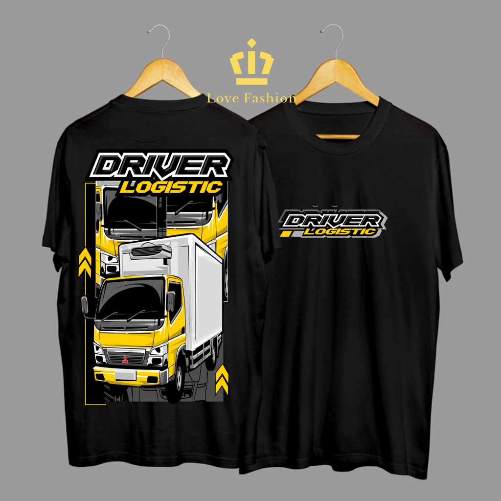 Kaos Tshirt Baju Distro Mobil Truk Driver Logistik Mitsubishi Fuso Premium Terbaru