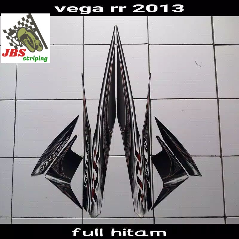 Striping vega rr yamaha vega rr thn 2013 2014 full hitam lis body vega