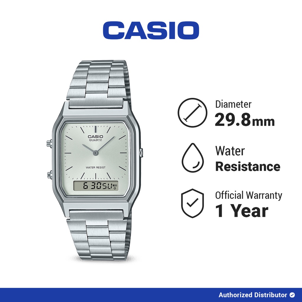 [READY INSTANT] Jam Tangan Casio General AQ-230A-7AMQYDF Analog Digital