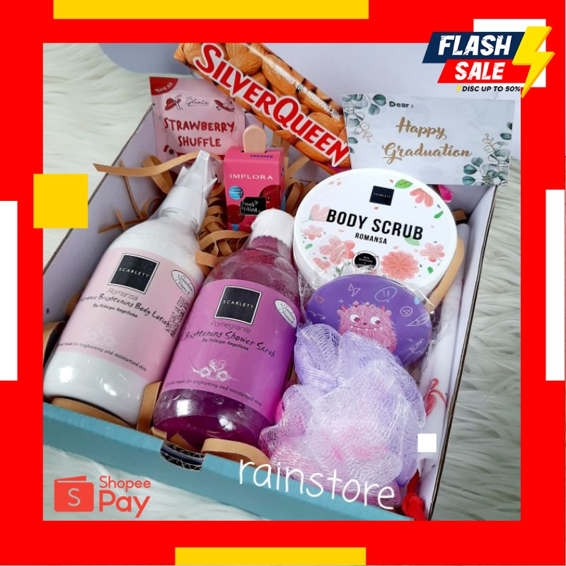 

12.12 SALE |HAMPERS GIFT BOX/HAMPERS BIRTHDAY/WEDDING/GRADUATION HAMPERS SCARLETT(BEBAS REQ VARIAN TULIS DINOTE)