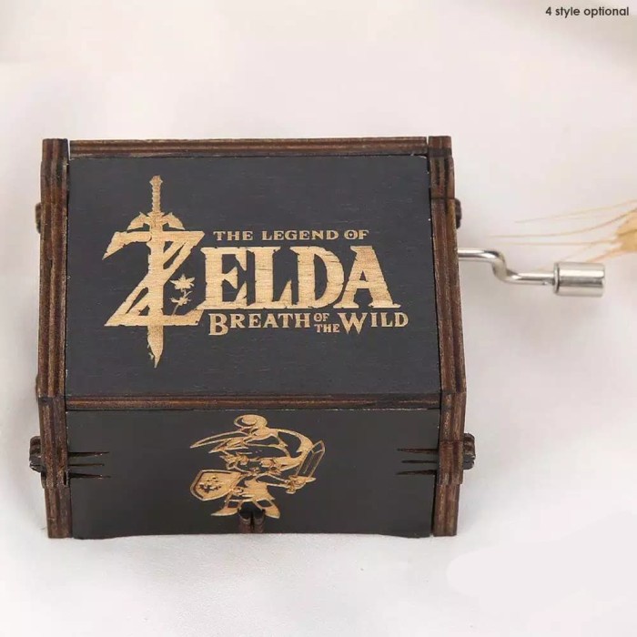 Kotak Musik Lalaland Frozen Zelda Wooden Music Box Vintage - Lalaland