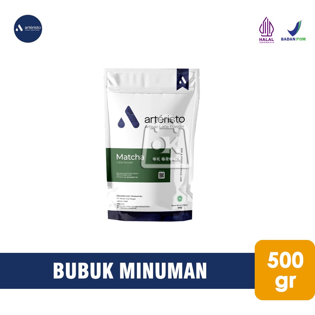 

Bubuk Minuman Matcha ARTERISTO No Sugar / Premium Powder Drink (500 gr)