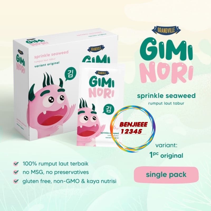 

Grandville Gimi Nori ORIGINAL pink flavor Rumput Laut tabur original grandville GRANDVILLE giminori single pack flavour rasa