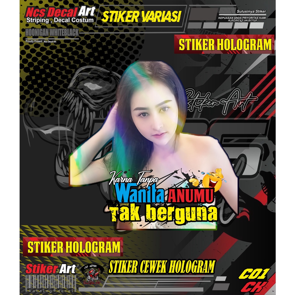 stiker cewek stiker mobil decal gambar cewek keren vektor / sticker motor cewek keren stiker cewek s