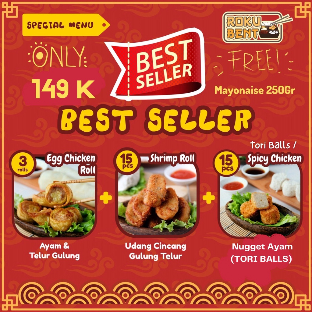 

Paket Hemat Nugget Best Seller Roku Bento Siap Goreng