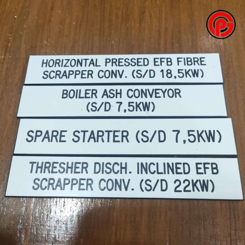 Best Seller Nameplate Panel Mesin / Panel Mesin / Nameplate Mesin / Panel Gravir