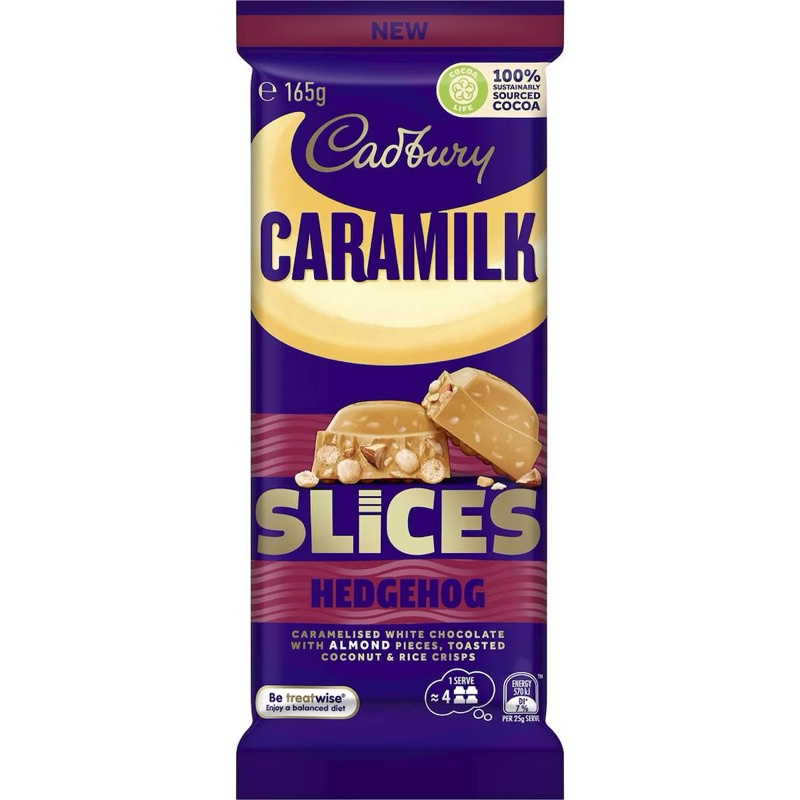 

Cadbury Caramilk Hedgehog Slices Chocolate Block 165g - Australia