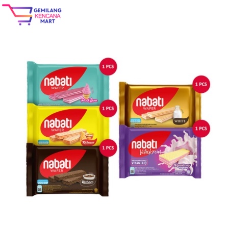 

NABATI Wafer 39 gr Reguler Keju / Richoco / Pink Lava / Butter Caramel / Vitakrim Yogurt Rasberry / Vitakrim Yogurt Peach / Vanila White