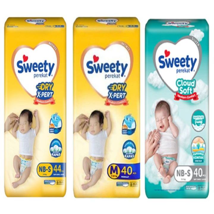 Sweety Perekat Silver Bronze Comfort NBS M L Popok Bayi Newborn (Citra Susu Express)