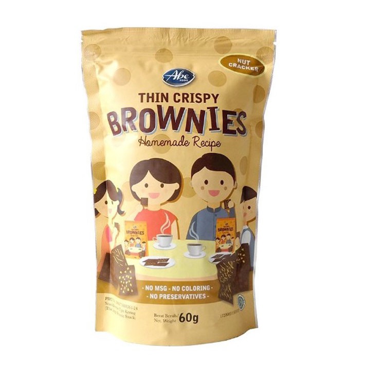 

Abe Food Thin Crispy Brownies Nut Crake 60gr - Cemilan Anak
