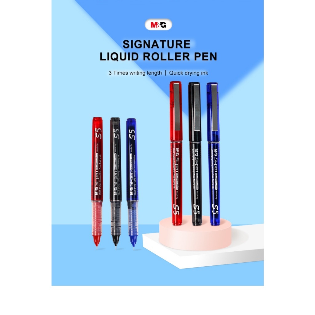 

M&G Pulpen Tahan Lama Hingga 1500M / Long Writing Liquid Roller Pen 0.5 mm / Tinta Cepat Kering / AR