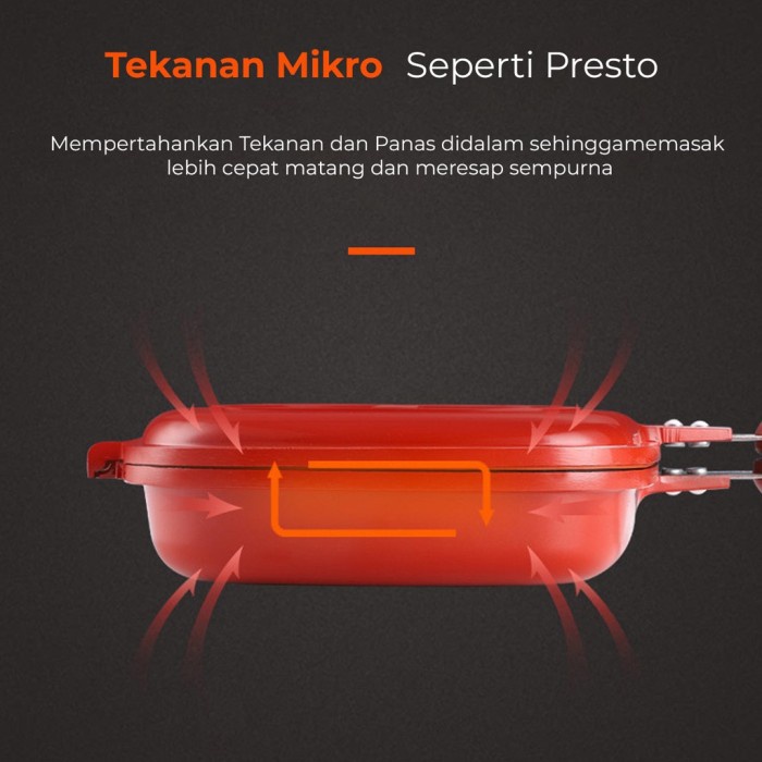 HAPPY CALL DOUBLE PAN 32 cm size JUMBO FREE PACKING BOUBLE - Suggo