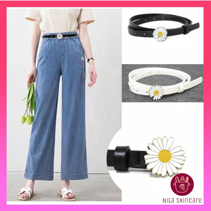 Tali Pinggang Bunga Daisy Ikat pinggang wanita belt model terbaru Fashion Terkini
