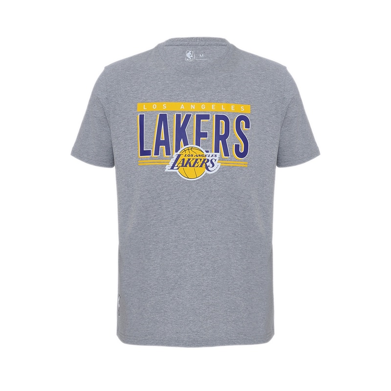 NBA LAKERS CORE MEN'S TEE - MELANGE GREY