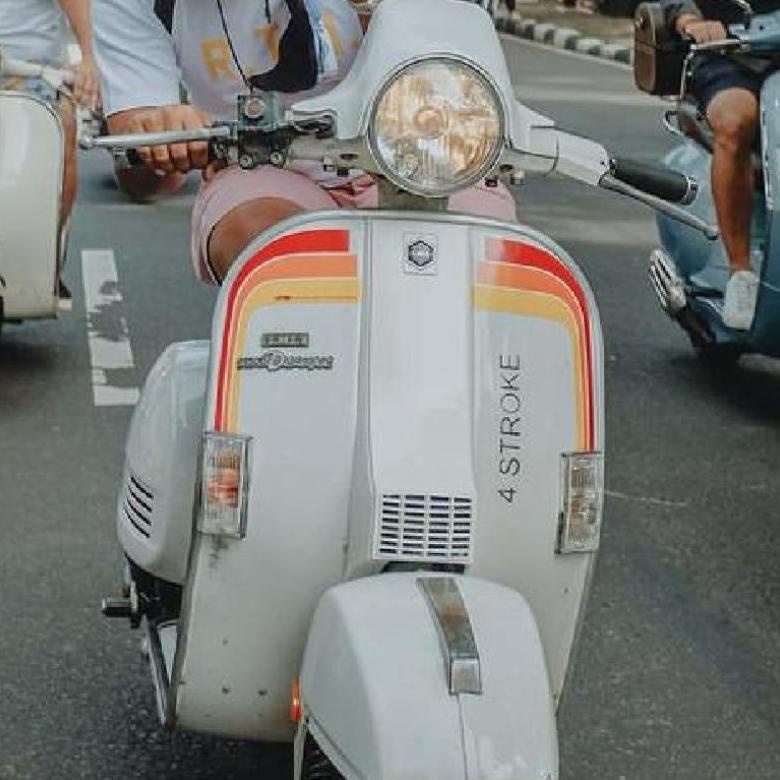 striping sticker UTAH prin cut vespa Exclusif, Px, Corsa. dll ukuran universal