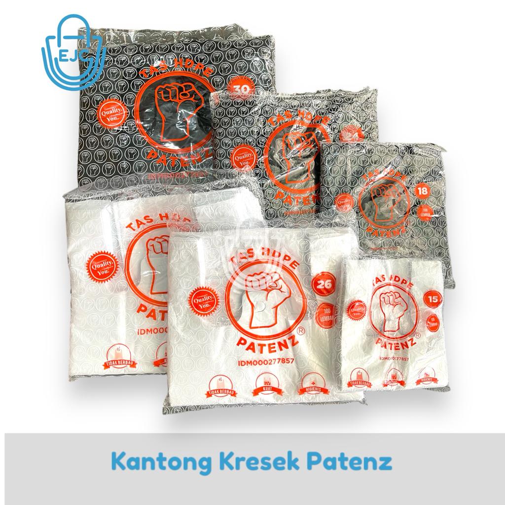 Kantong kresek PATENZ Ukuran 40 Hitam / Putih 50 lembar
