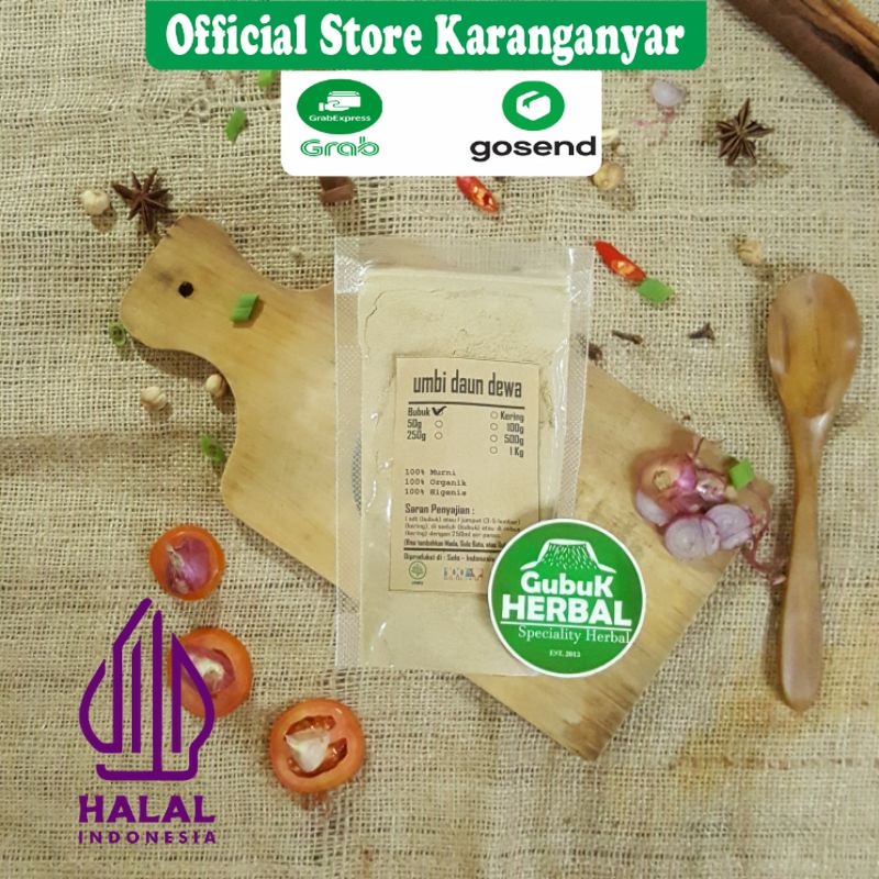 

UMBI DAUN DEWA BUBUK 50 GRAM / Gynura Divaricata / BUBUK HALUS / MURNI TANPA CAMPURAN