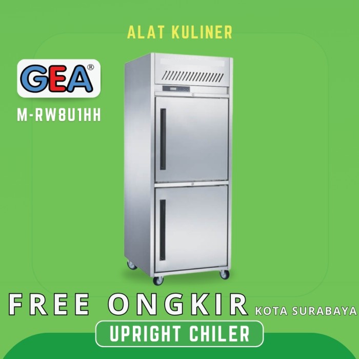 UPRIGHT CHILLER GEA M-RW8U1HH KULKAS CHILLER 2 PINTU STAINLESS