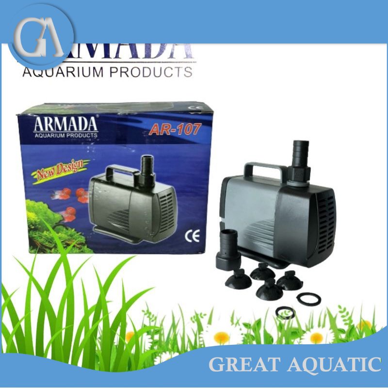 armada ar 107 pompa aquarium kolam ikan mesin kolam ikan