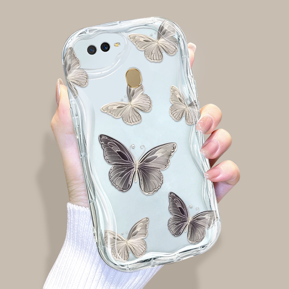 Casing Hp Untuk OPPO A12 A7 A5S A12S Phone Case Softcase Soft Kesing Kartun Imut Love Heart Butterfl