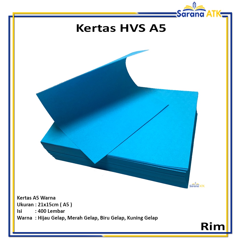 

SaranaATK - A5 HVS Warna Gelap - Pack