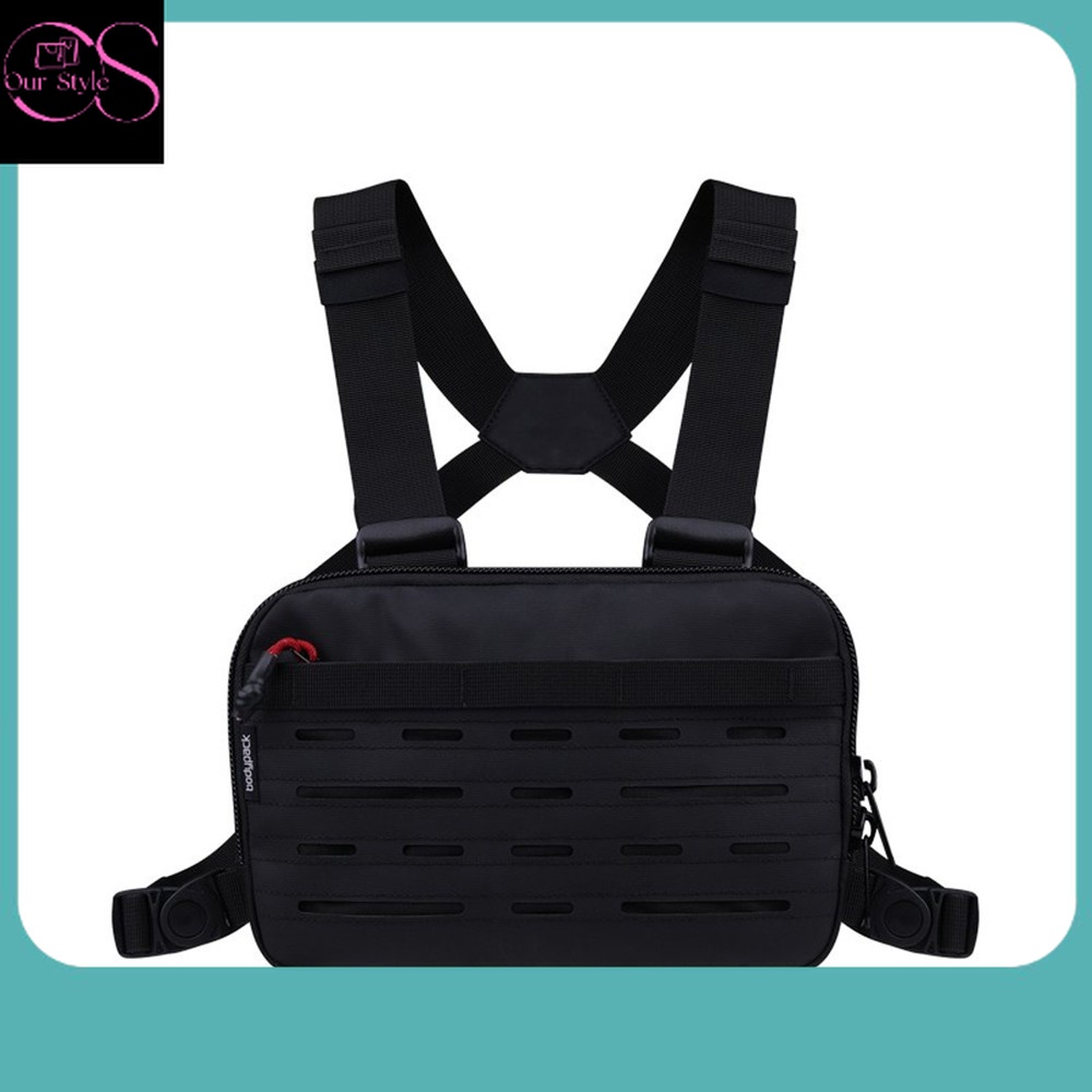 Tas Kualitas Terbaik / Bodypack Radiaxe Chest Bag - Black