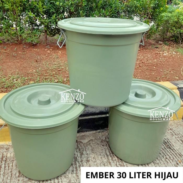 Ember 30 Liter Plastik Gentong Bak Air Mandi Tong Handle Plastik Awet