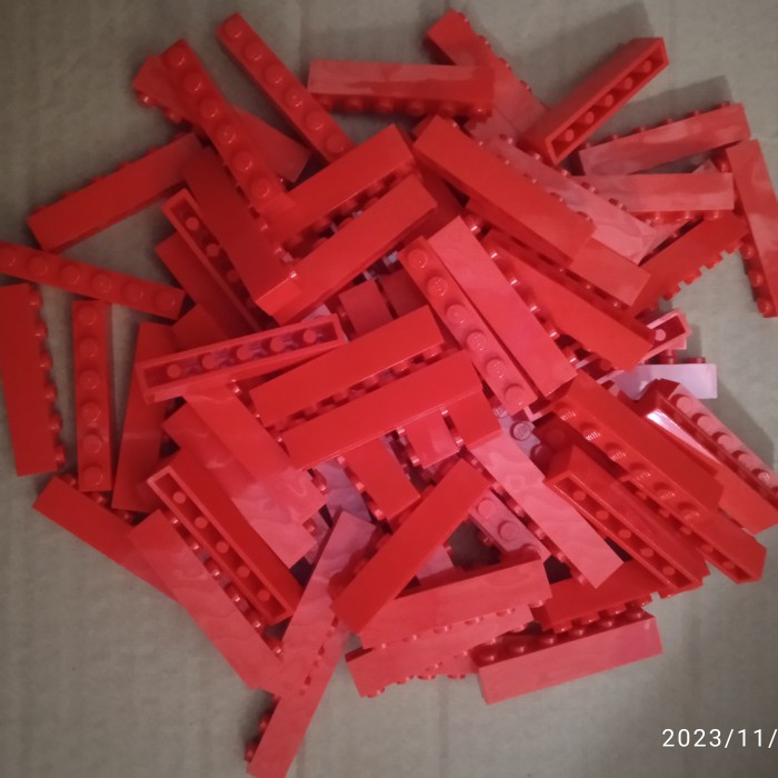PROMO LEGO Brick 1x6 Lego 3009 Lego ORIGINAL  - merah bekas