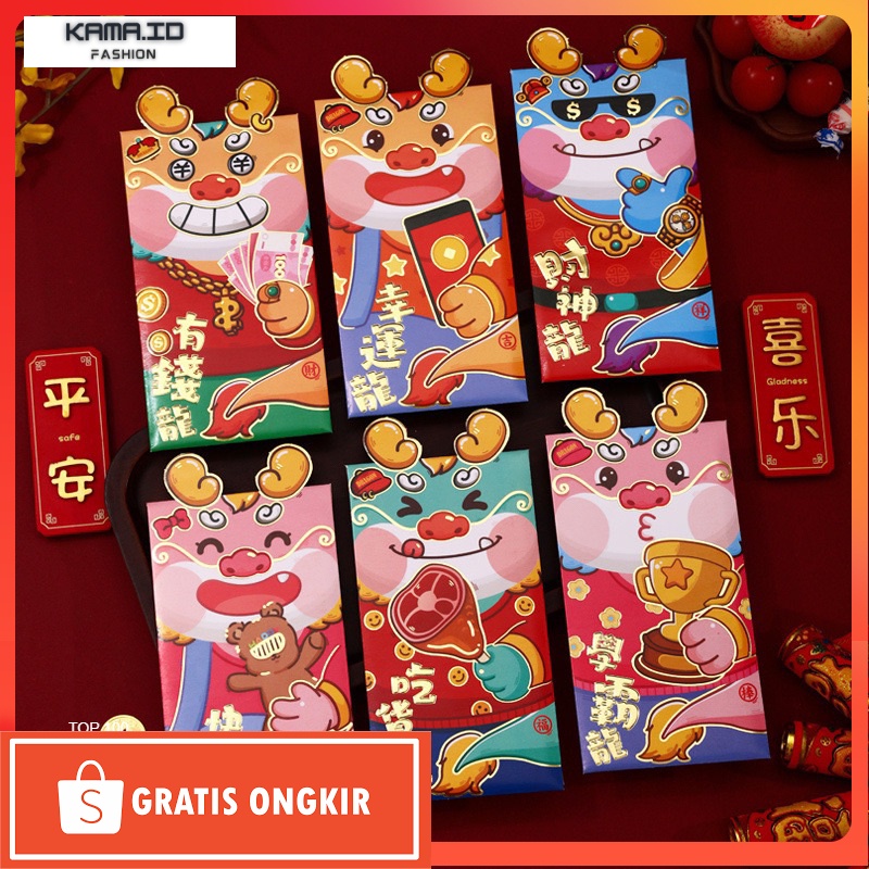 

Angpao Imlek / Angpao Imlek Premium 3D Kuping Tahun NAGA 2024 DRAGON Sincia
