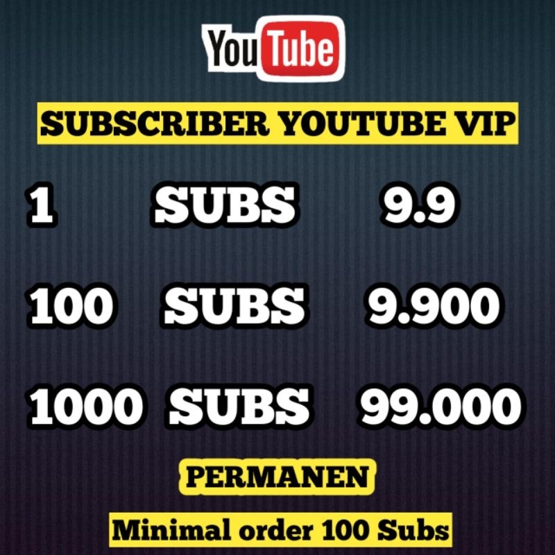 Super murahJASA SUBSCRIBER YOUTUBE UNTUK MONETISASI REAL AKTIF