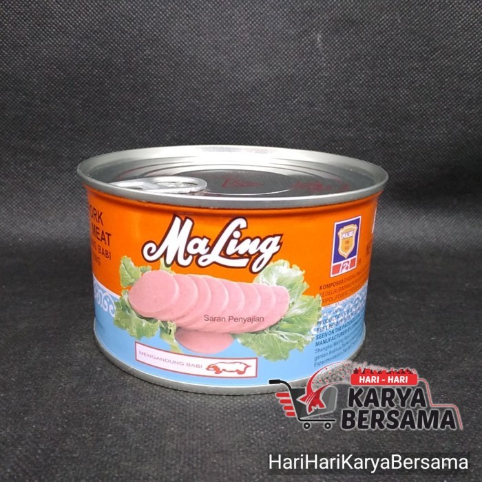 

MAKANAN KALENG TTS MALING MA LING BABI CANNED PORK LUNCHEON 397GR NON HALAL