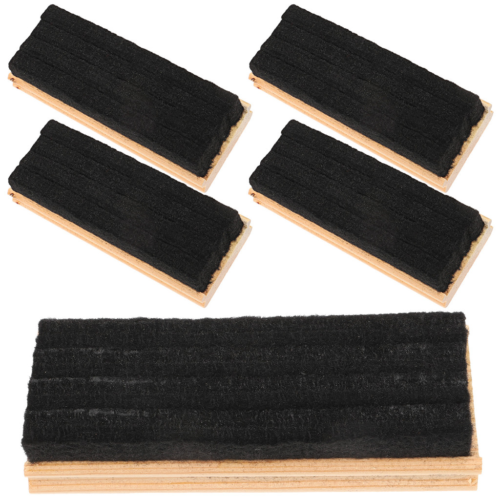 

5pcs Chalkboard Portable Erasers Whiteboard Eraser Wood Felt Cleaner Wipe Eraser Dry Erase Board Cleaning School for