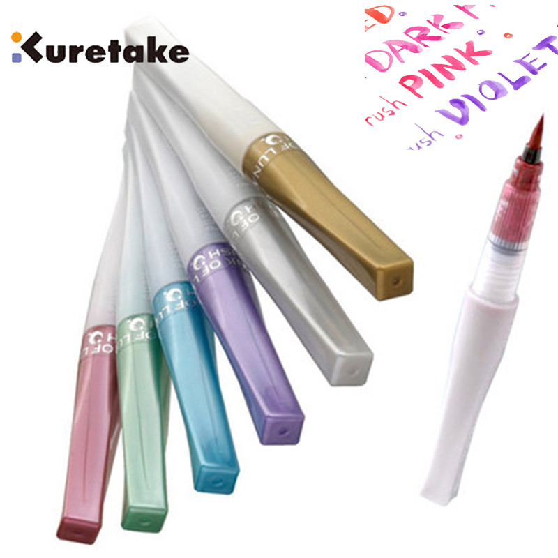 

1PC ZIG Kuretake Wink of Stella Bling Brush Pen Multicolor Shiny Watercolor Flashing Powder Soft Glitter Pens MS-56 Marker