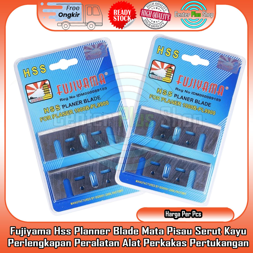 Fujiyama HSS Blade Mata  Mesin Serut Kayu Ketam Tangan 82 Mm Planer Planner Planir Pelaner Alat Peng