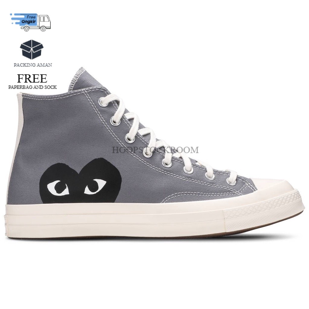 Converse 70s CTAS HIGH x CDG PLAY Steel Grey Original